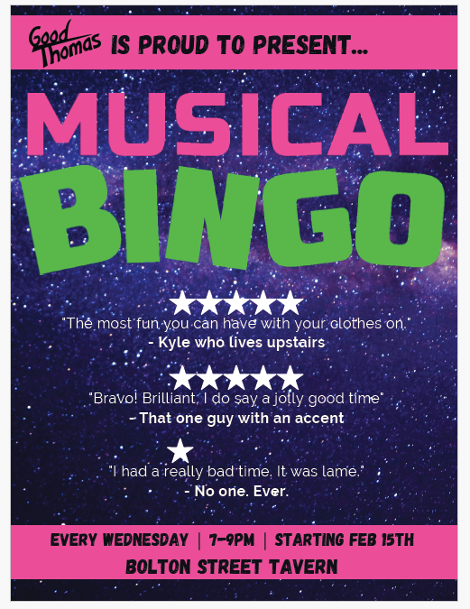 Musical Bingo @ Bolton Street Tavern